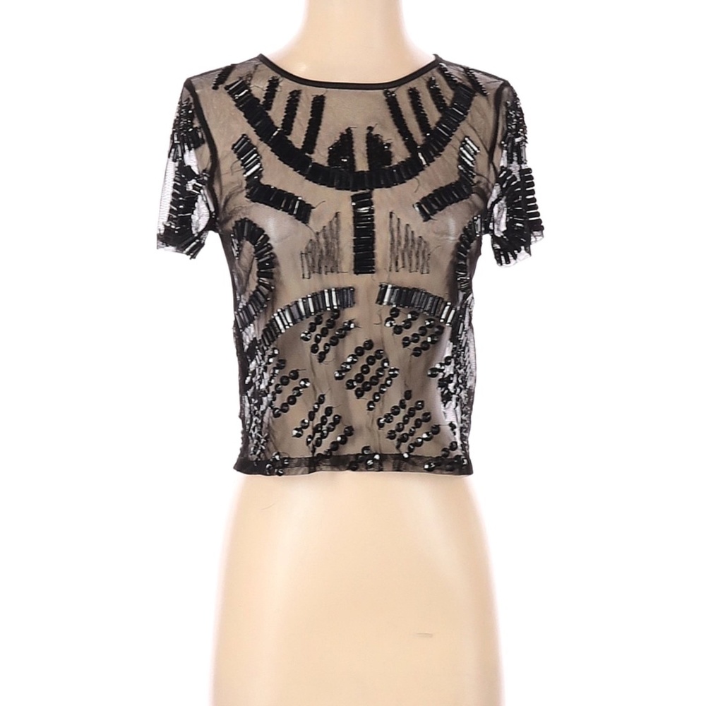 Bar III Short Sleeve Blouse